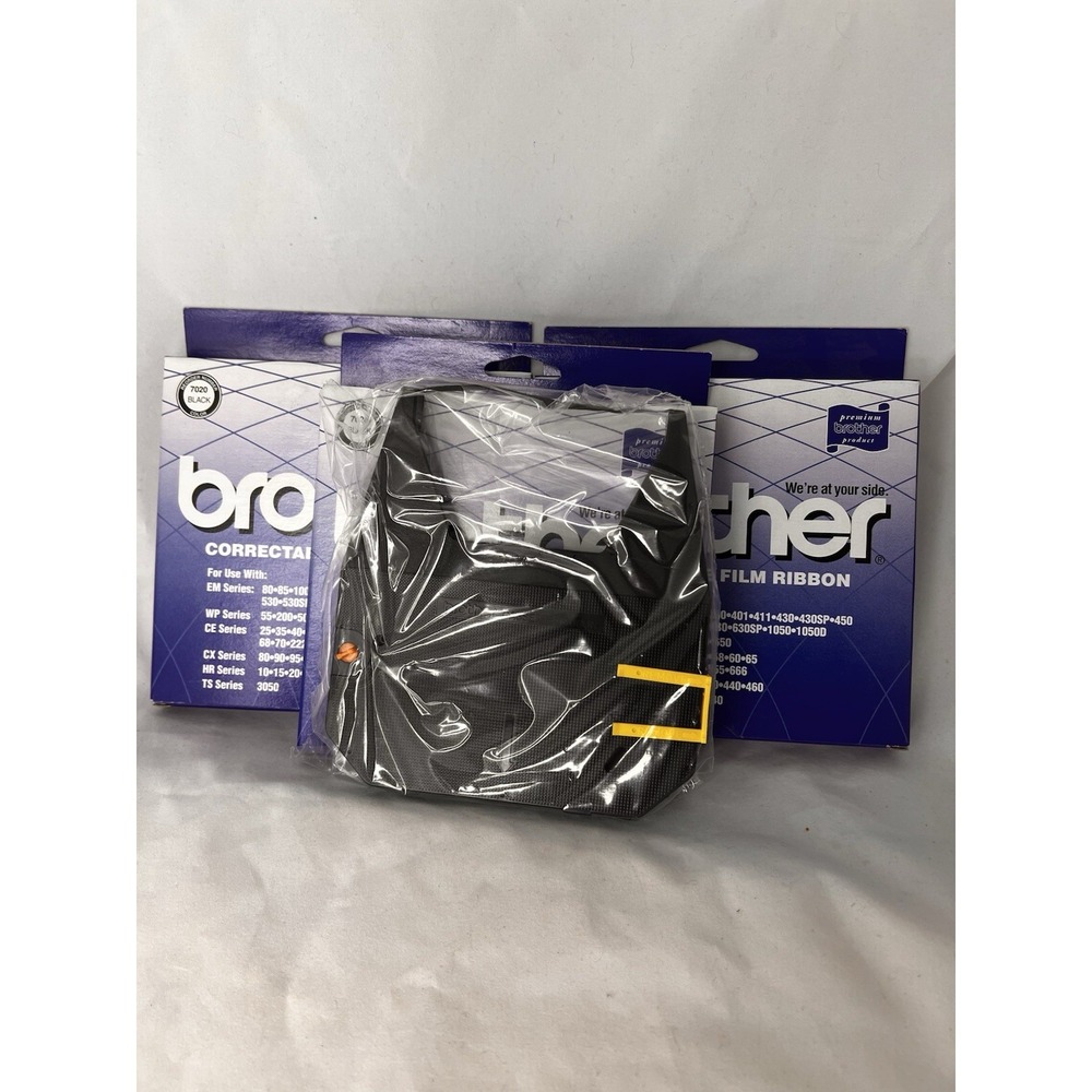 b6 Brother Correctable 7020 Typewriter Ribbon Black Film 3 Packs Ribbon Sealed